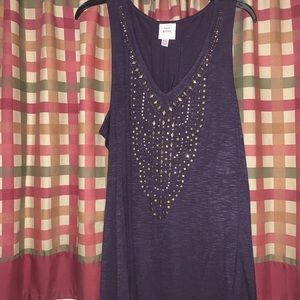 Studded Purple Sleevless Top! NWOT. #6